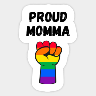 Proud Momma Rainbow Pride T Shirt Design Sticker